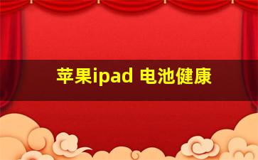 苹果ipad 电池健康